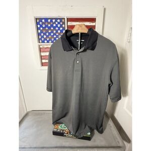 Grand Slam‎ Golf Polo Shirt Mens XL Black Grey Stripes